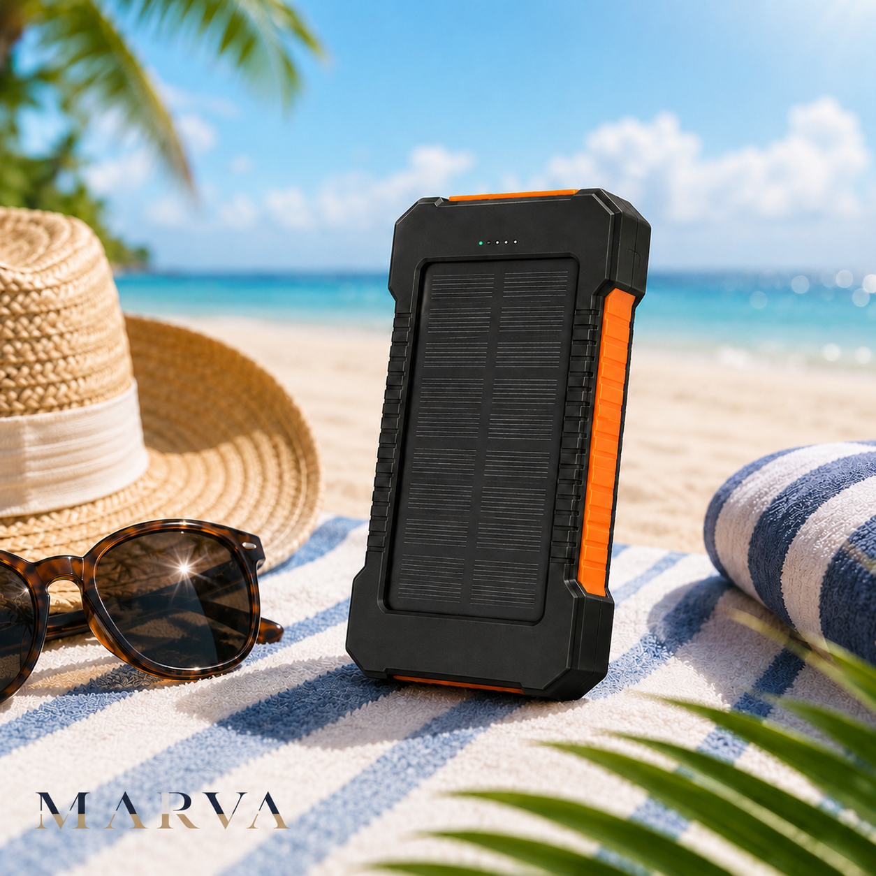 Batería Portátil Solar 10.000 mAh con Linterna LED