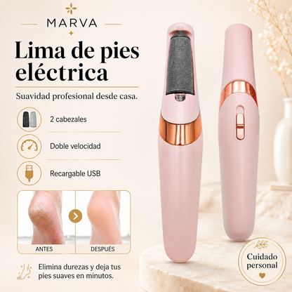 Lima de Pies Eléctrica Recargable con Luz LED