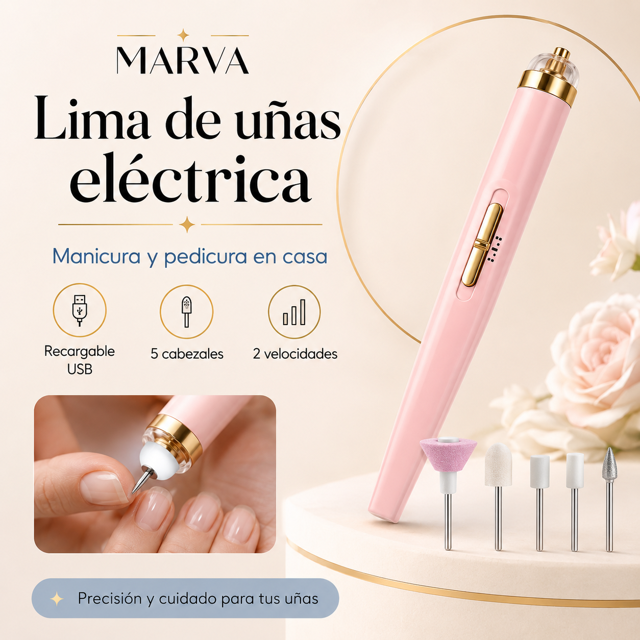 Lima de Uñas Eléctrica Recargable